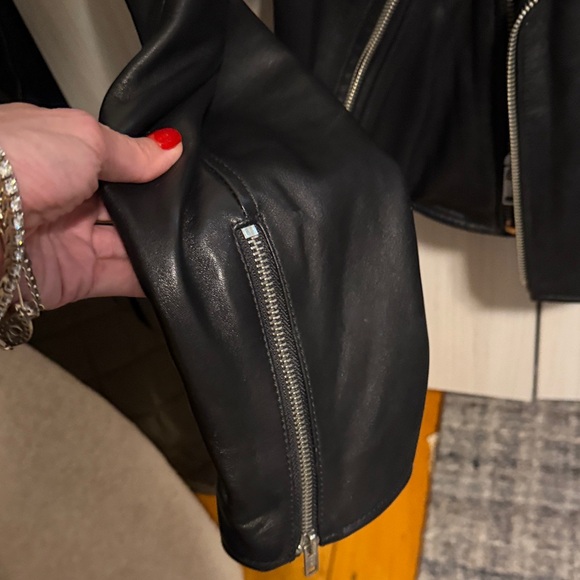 Polo by Ralph Lauren Black Leather Biker Jacket - Picture 4 of 5